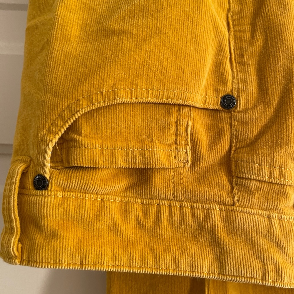 Talbots Yellow Straight Leg Corduroy Pants